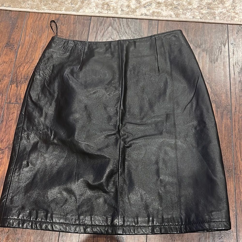 Vintage Maxima-Wilsons Black Leather Mini Skirt | 80s | 90s | Sexy size 10 GUC‎